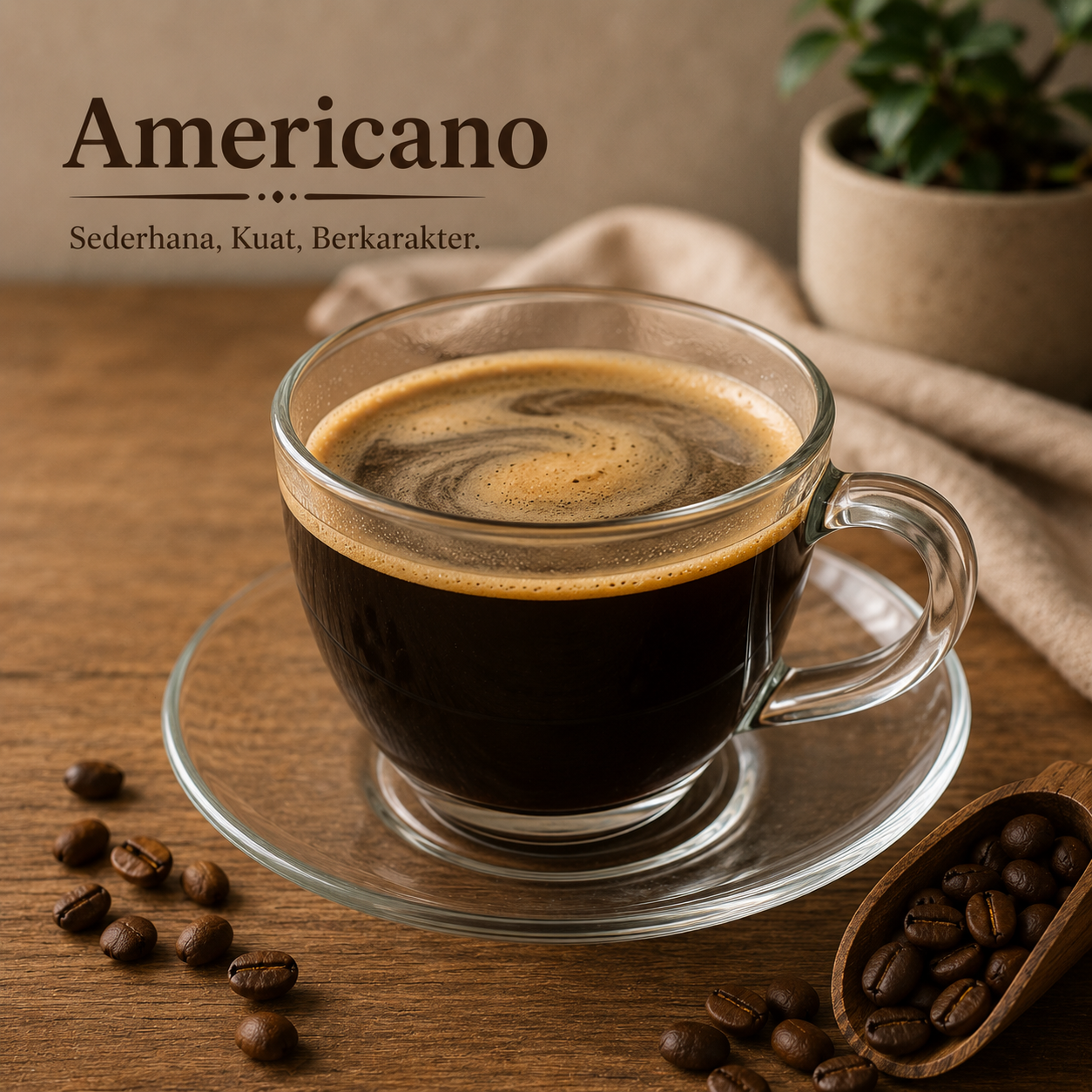 Americano dari Kedai Kopi Bersahaja